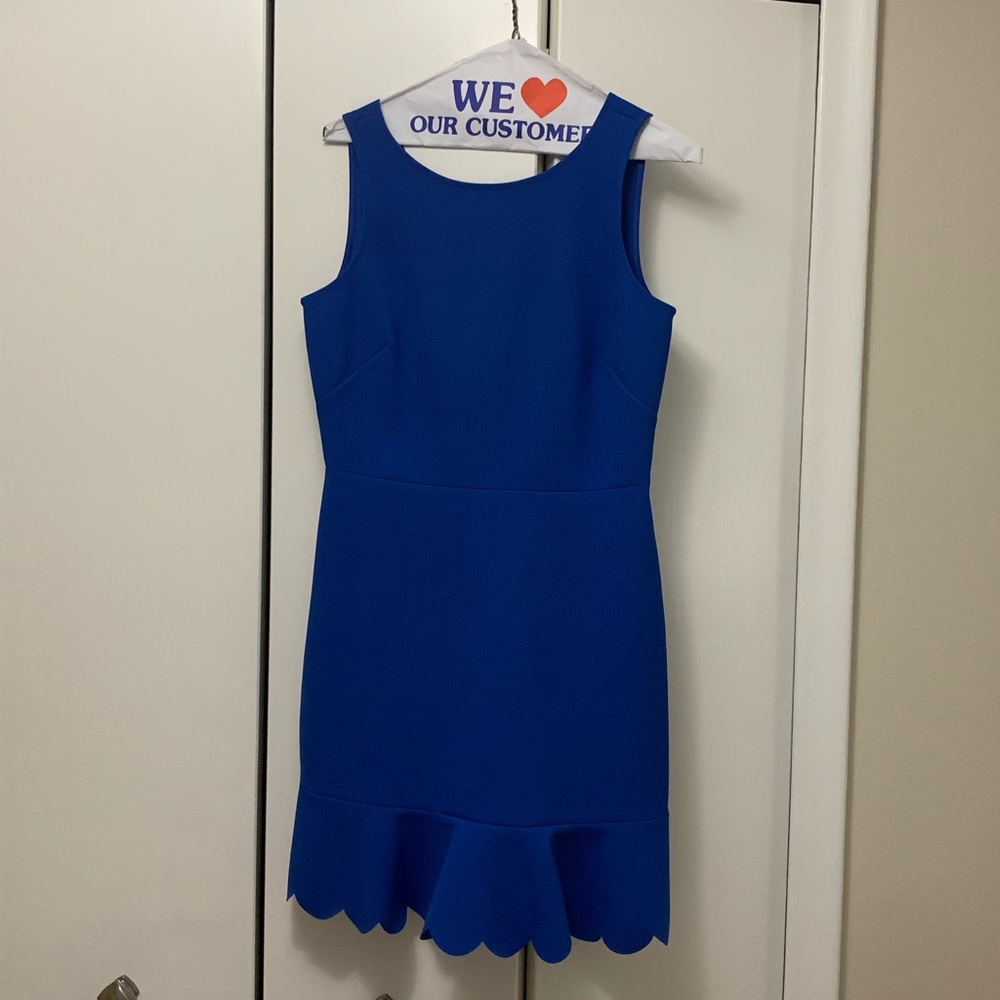 Royal Blue Scalloped J. Crew Dress - Size 4